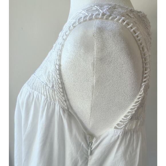 Tularosa White Cotton Eyelet Lace Mini Tent Dress Size Women's Small - Picture 6 of 11
